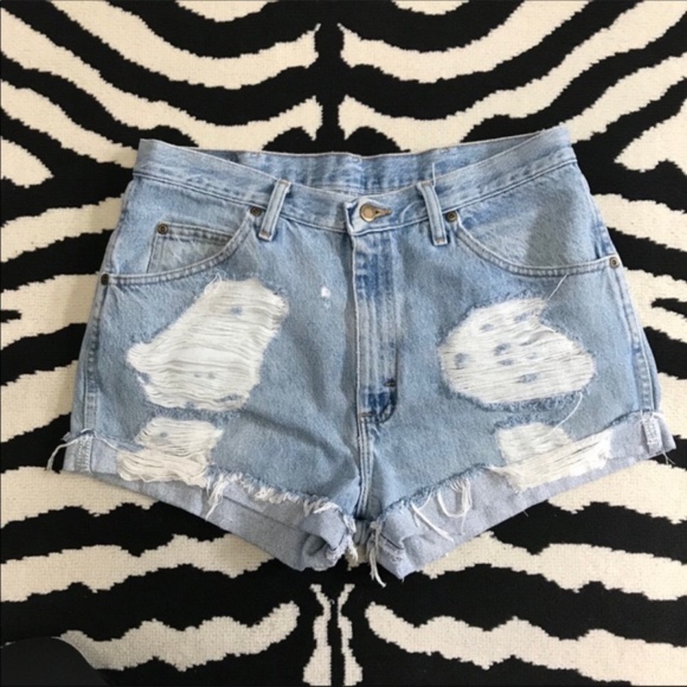 Wrangler Distressed Denim Cutoff Shorts